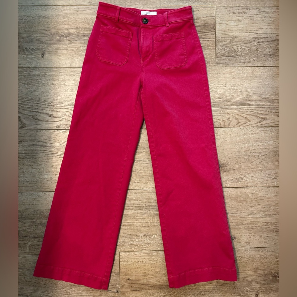 The Loft “The Palmer Wide Leg”. Fuschia size 0.